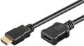   ZHDMI hosszabbító kábel HDMI M-HDMI F 2m Ethernet GOOBAY (31937)